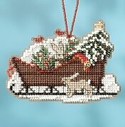 Woodland Sleigh - Beaded Cross Stitch Kit