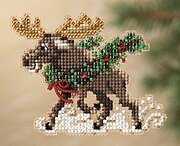 Merry Moose - Beaded Cross Stitch Kit