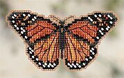 Monarch Butterfly - Beaded Cross Stitch Kit