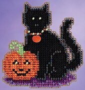 Wendy's Cat - Beaded Cross Stitch Kit
