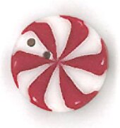 Small Peppermint Swirl - Button