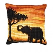 Elephant Cushion - Needlepoint Kit