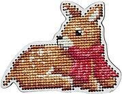Fawn with Red Scarf - Wooden Cross Stitch Kit