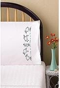 Running Sheep Pillowcase Pair - Stamped Embroidery Kit