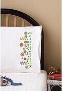 Whimsy Floral Pillowcase Pair - Stamped Embroidery Kit