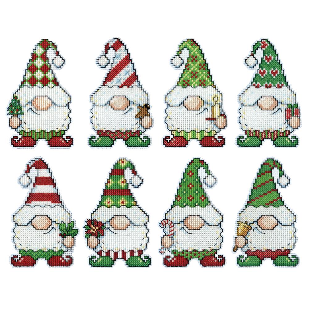 Design Works Gnome - Christmas Ornaments - Plastic Canvas Kit 6880 - 123Stitch design-works-gnome-christmas-ornaments-plastic-canvas-kit-6880-123stitch