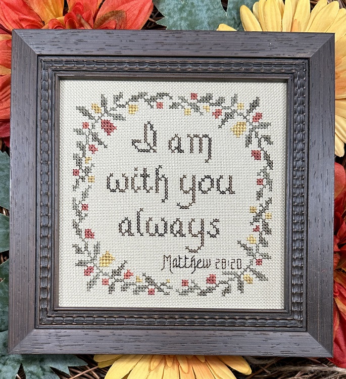 My Big Toe Designs I Am With You Always - Christian Cross Stitch Pattern - 123Stitch