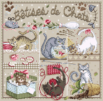 Madame La Fee Betises De Chats Cat Whimsy Cross Stitch Pattern 123stitch