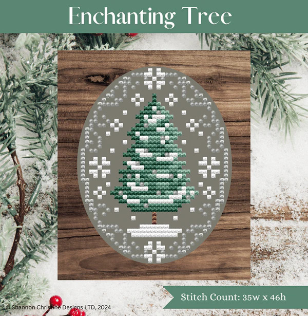 shannon-christine-designs-enchanting-tree-christmas-cross-stitch-pattern-123stitch for Printable Free Christmas Tree Cross Stitch Patterns Shannon Christine Designs Enchanting Tree - Christmas Cross Stitch Pattern - 123Stitch for Printable Free Christmas Tree Cross Stitch Patterns
