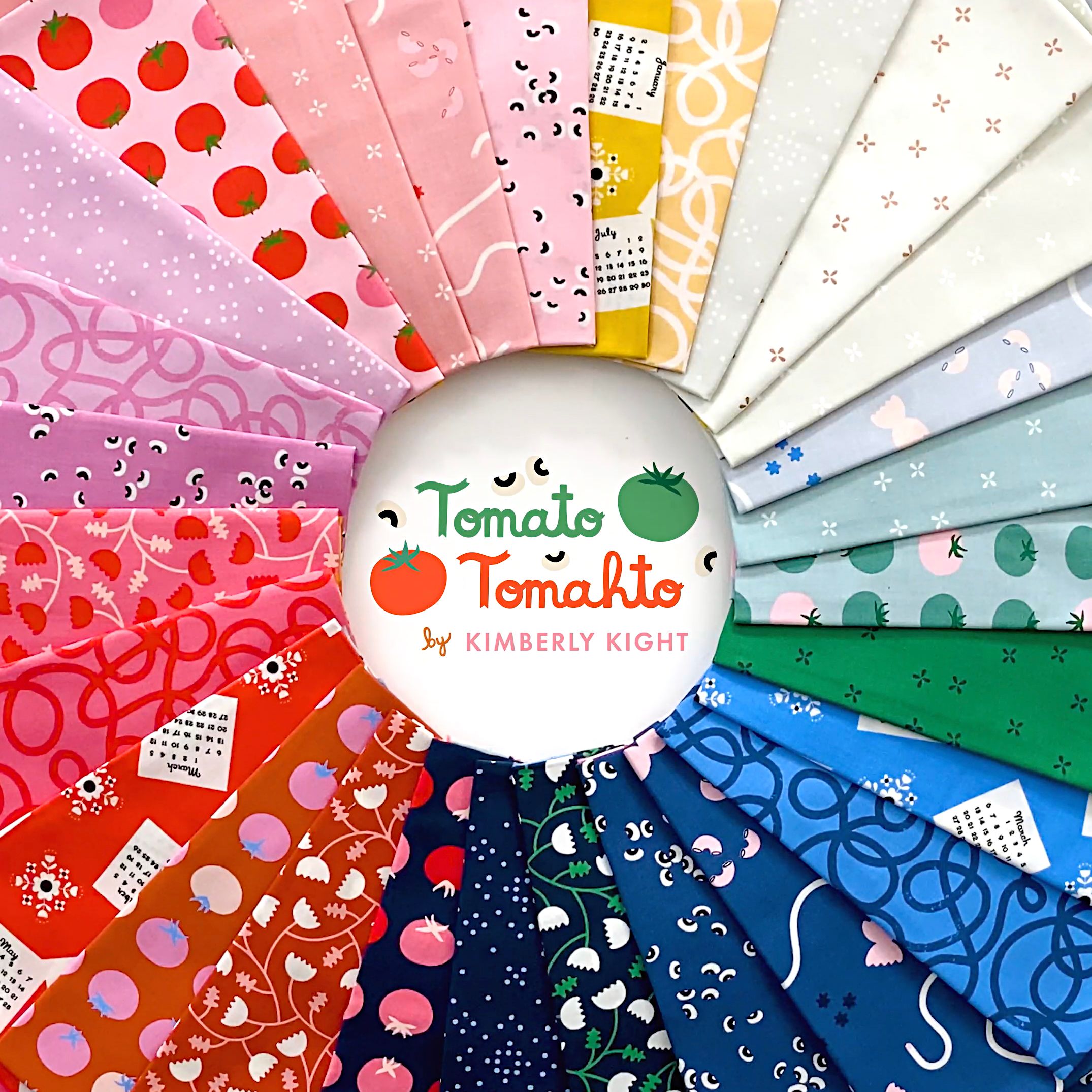プッチトマト★ Kimberly Kight Tomato Tomahto Peach Fizz - Quilt Fabric